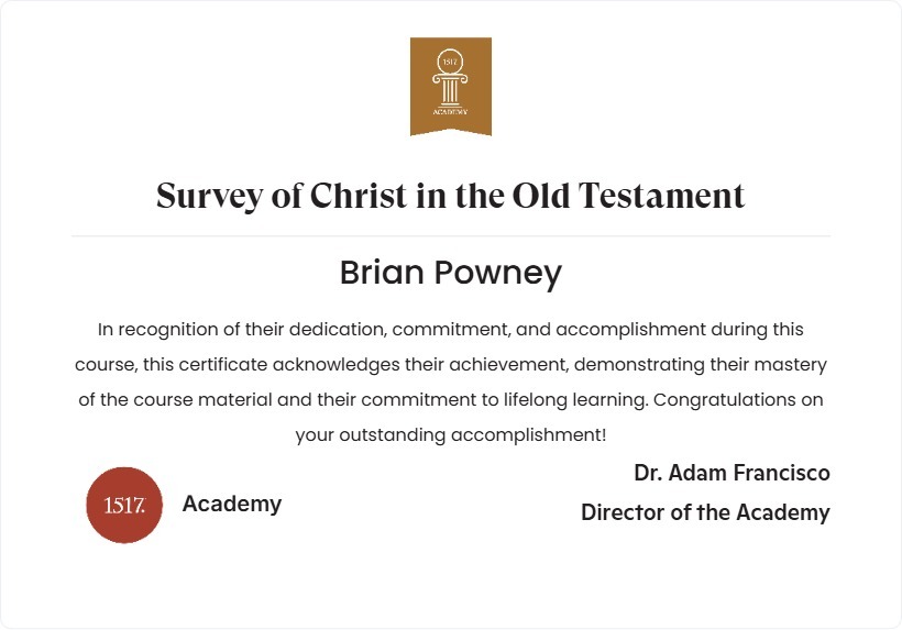 Survey of Christ in the Old Testament