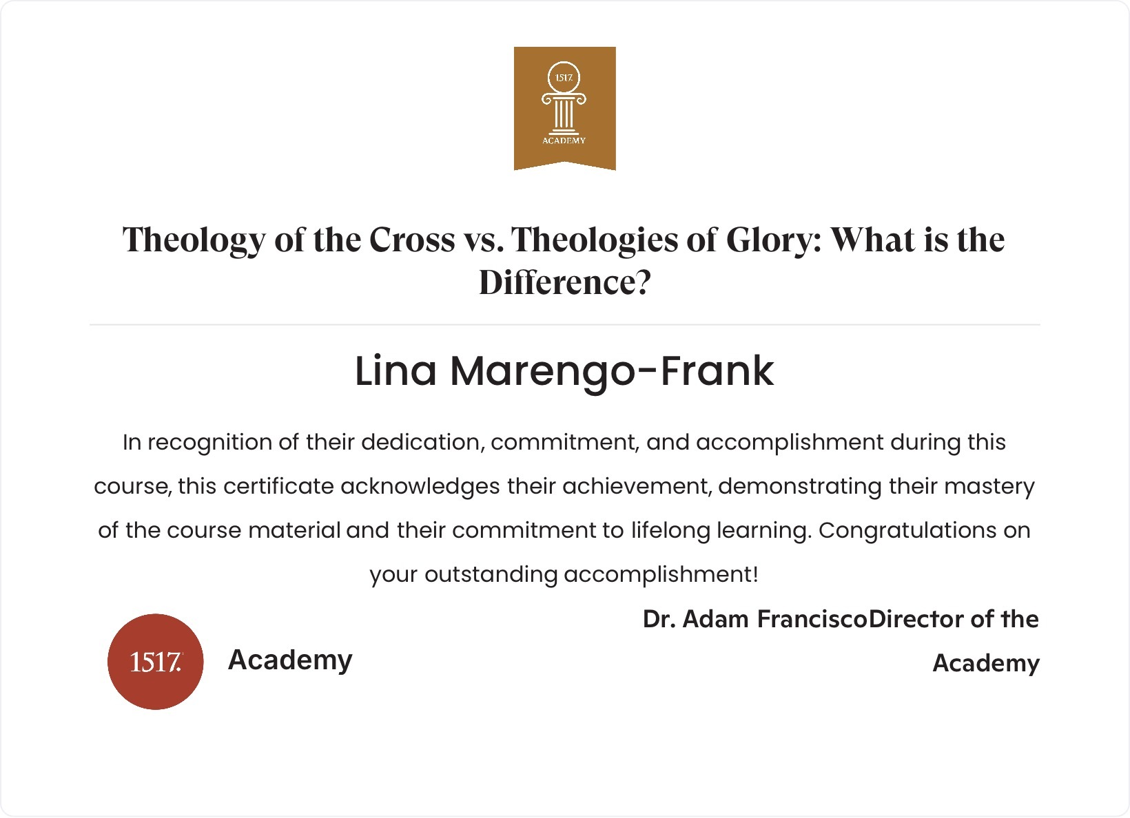 Theology of the Cross vs. Theologies of Glory...What is the Difference?