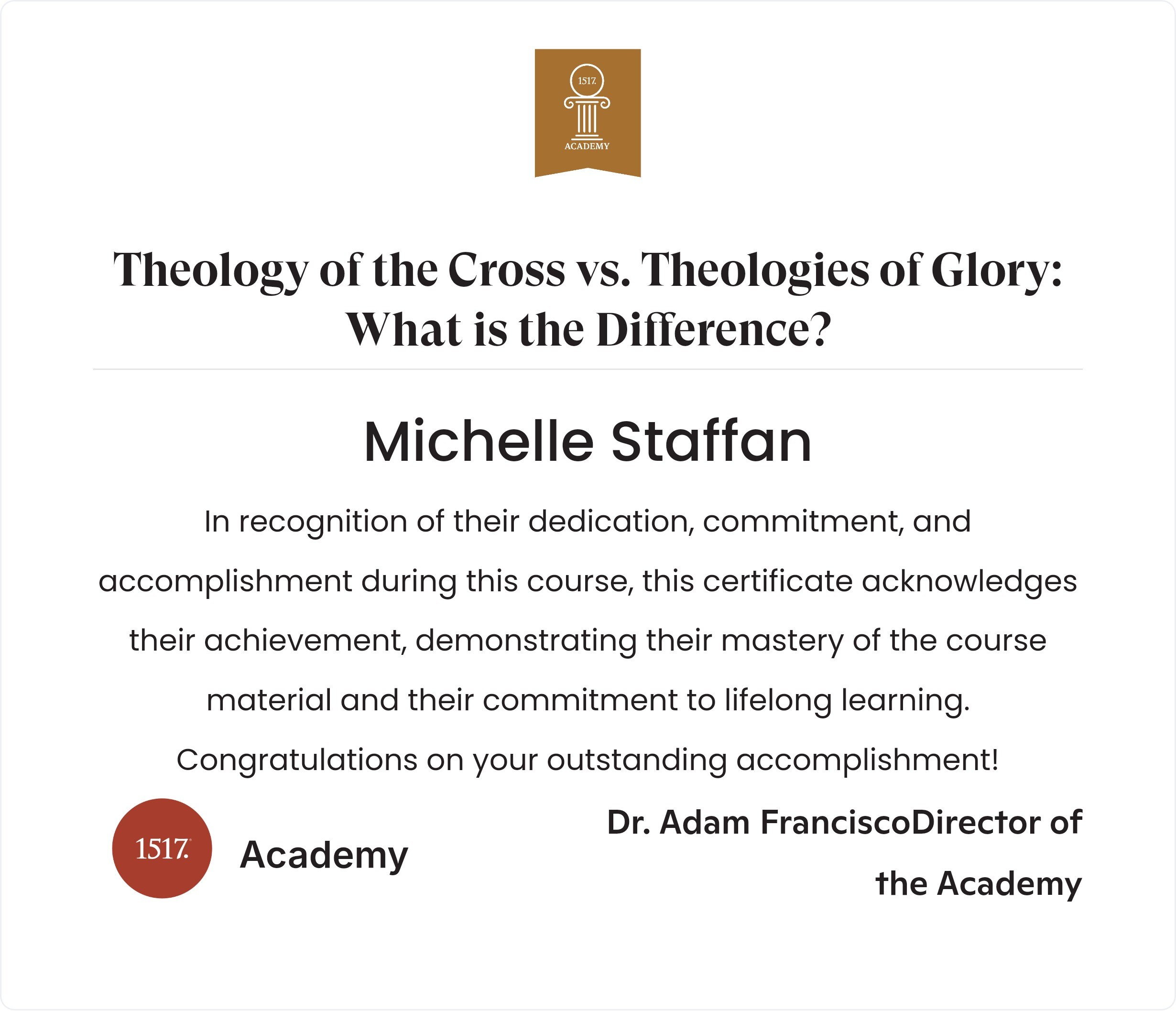 Theology of the Cross vs. Theologies of Glory...What is the Difference?