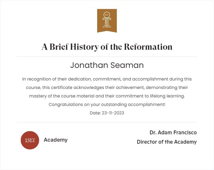 A Brief History of the Reformation86