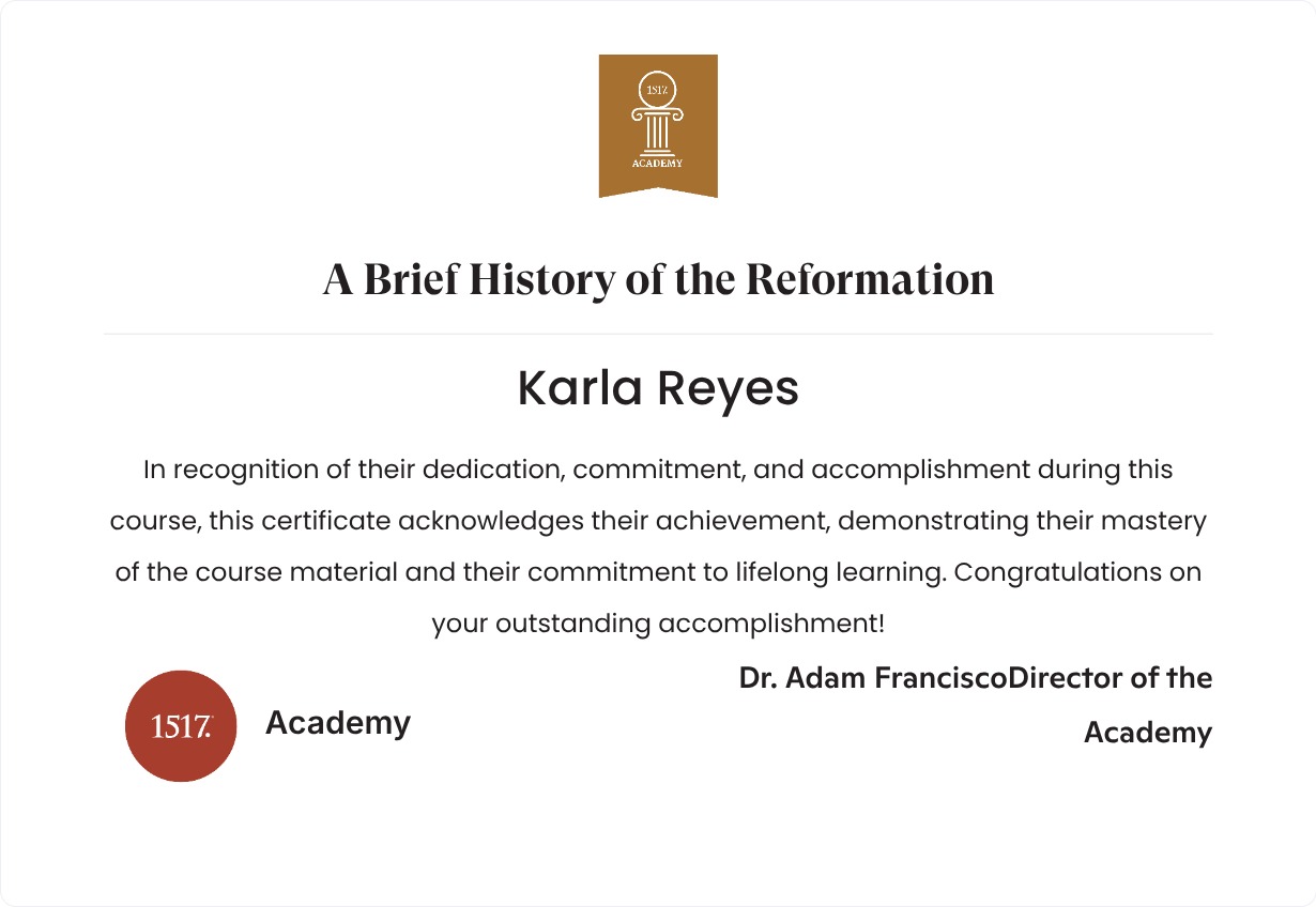 A Brief History of the Reformation