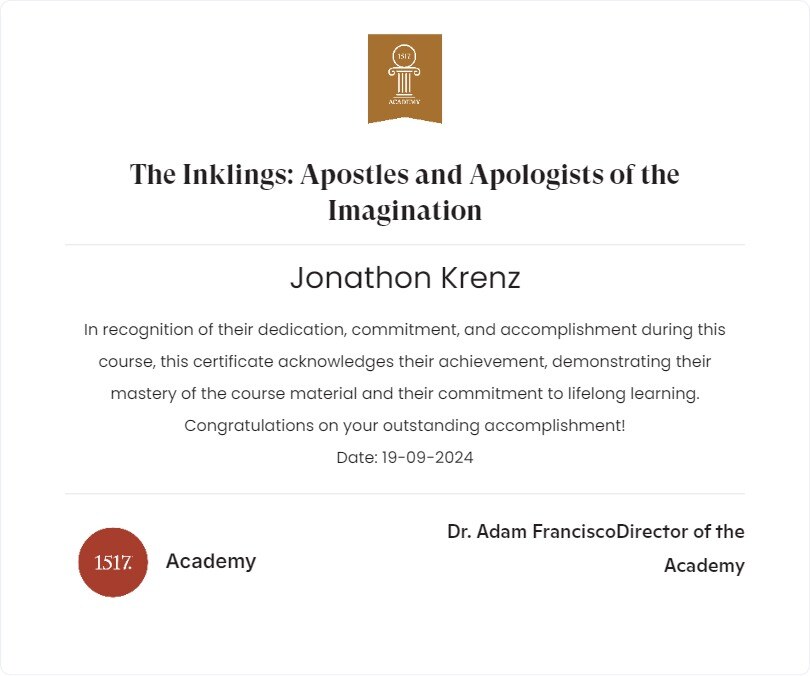 The Inklings: Apostles and Apologists of the Imagination52