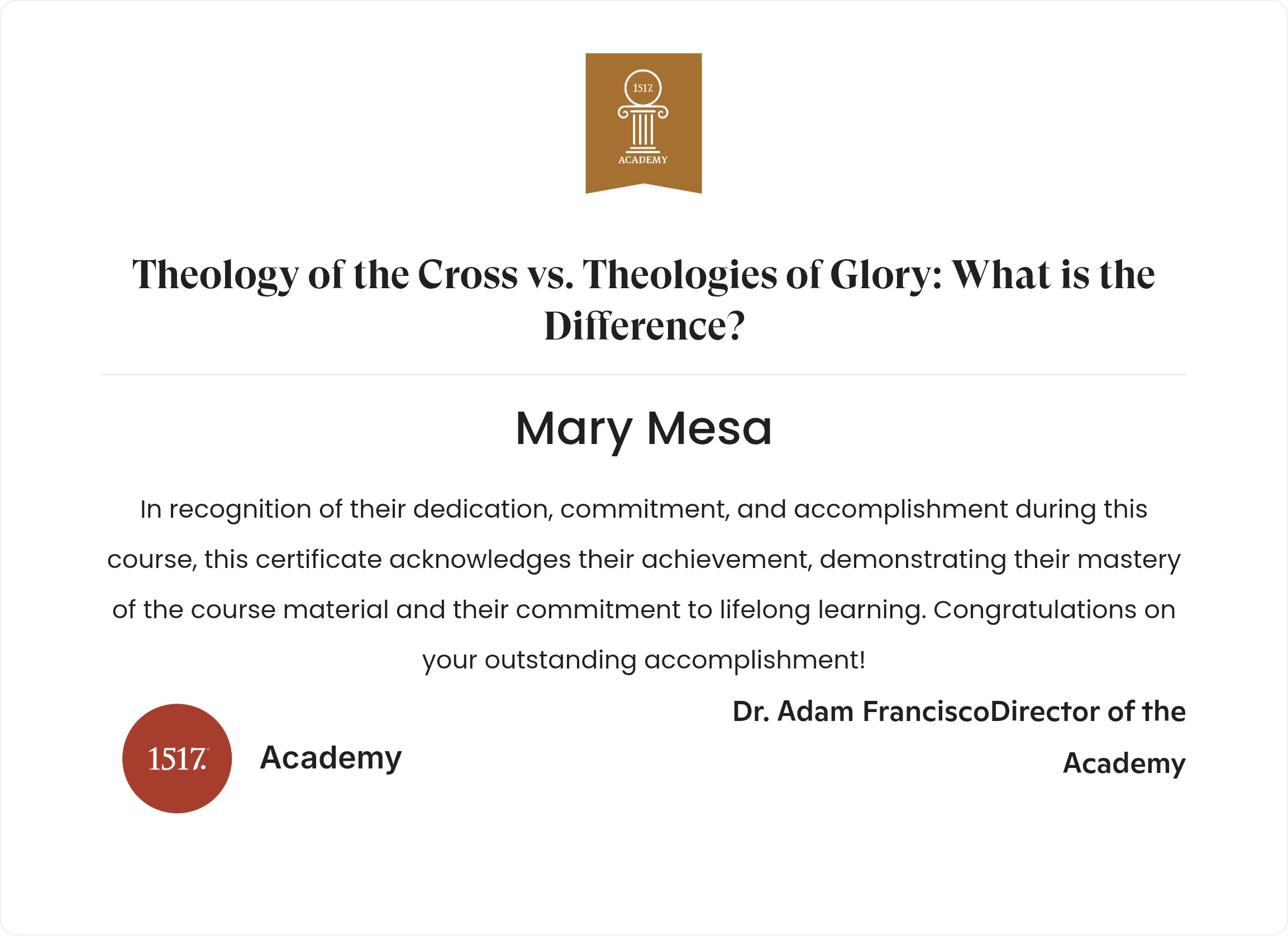 Theology of the Cross vs. Theologies of Glory...What is the Difference?