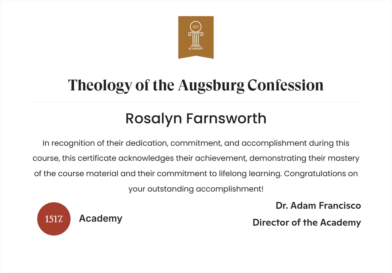 Theology of the Augsburg Confession