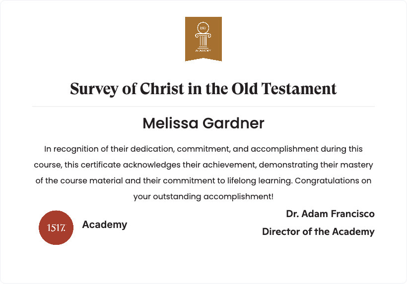 Survey of Christ in the Old Testament
