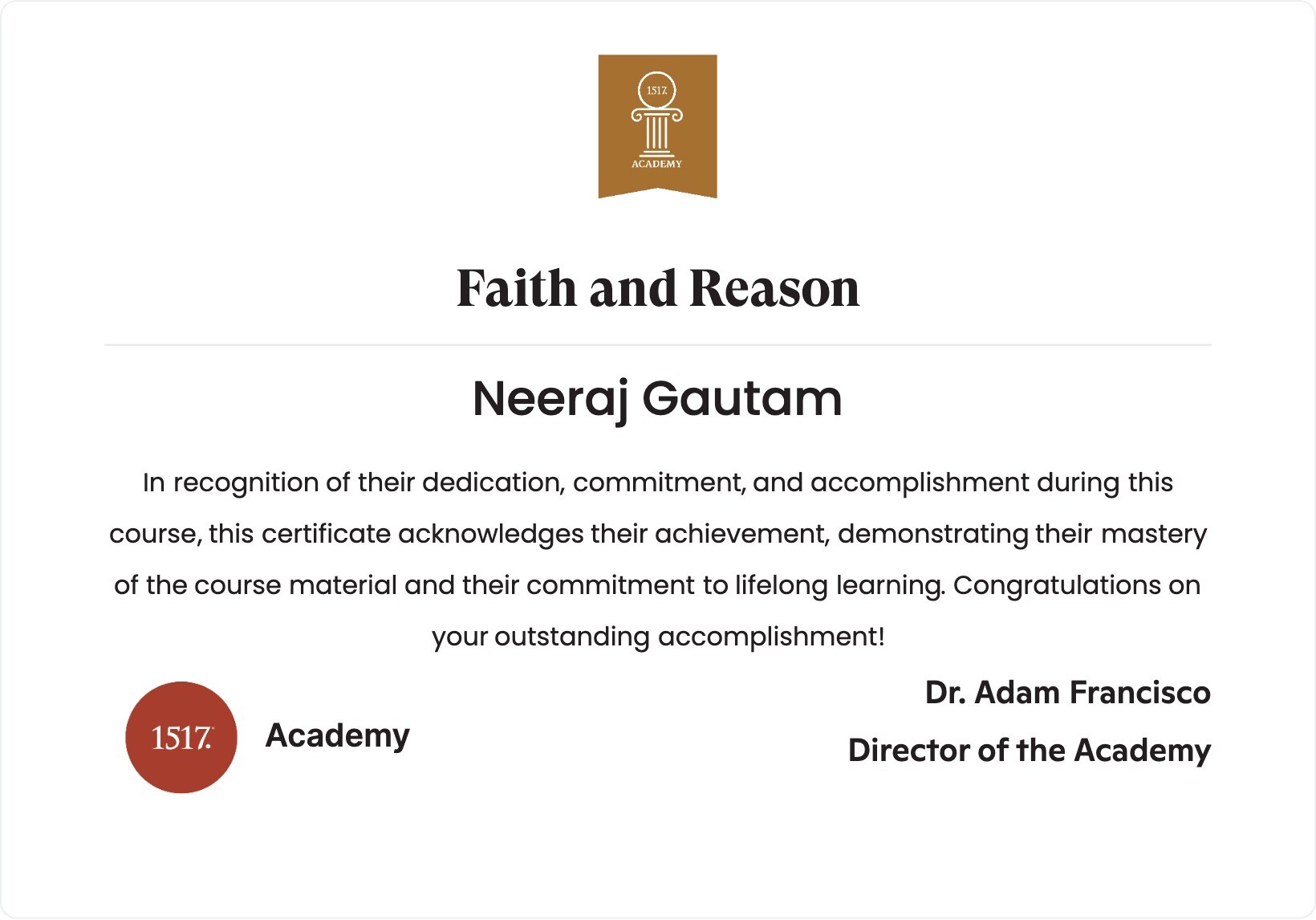 Faith and Reason