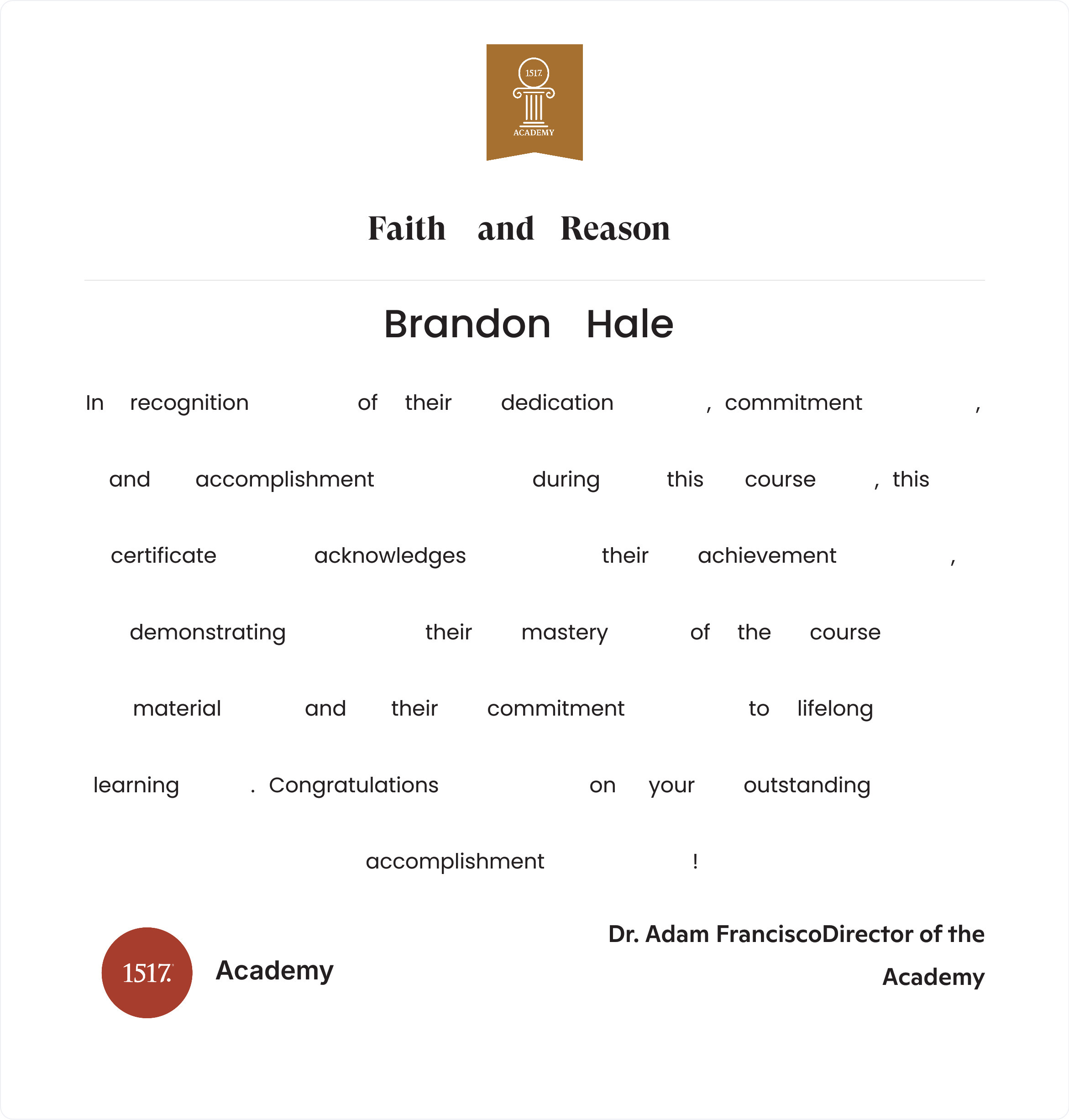 Faith and Reason
