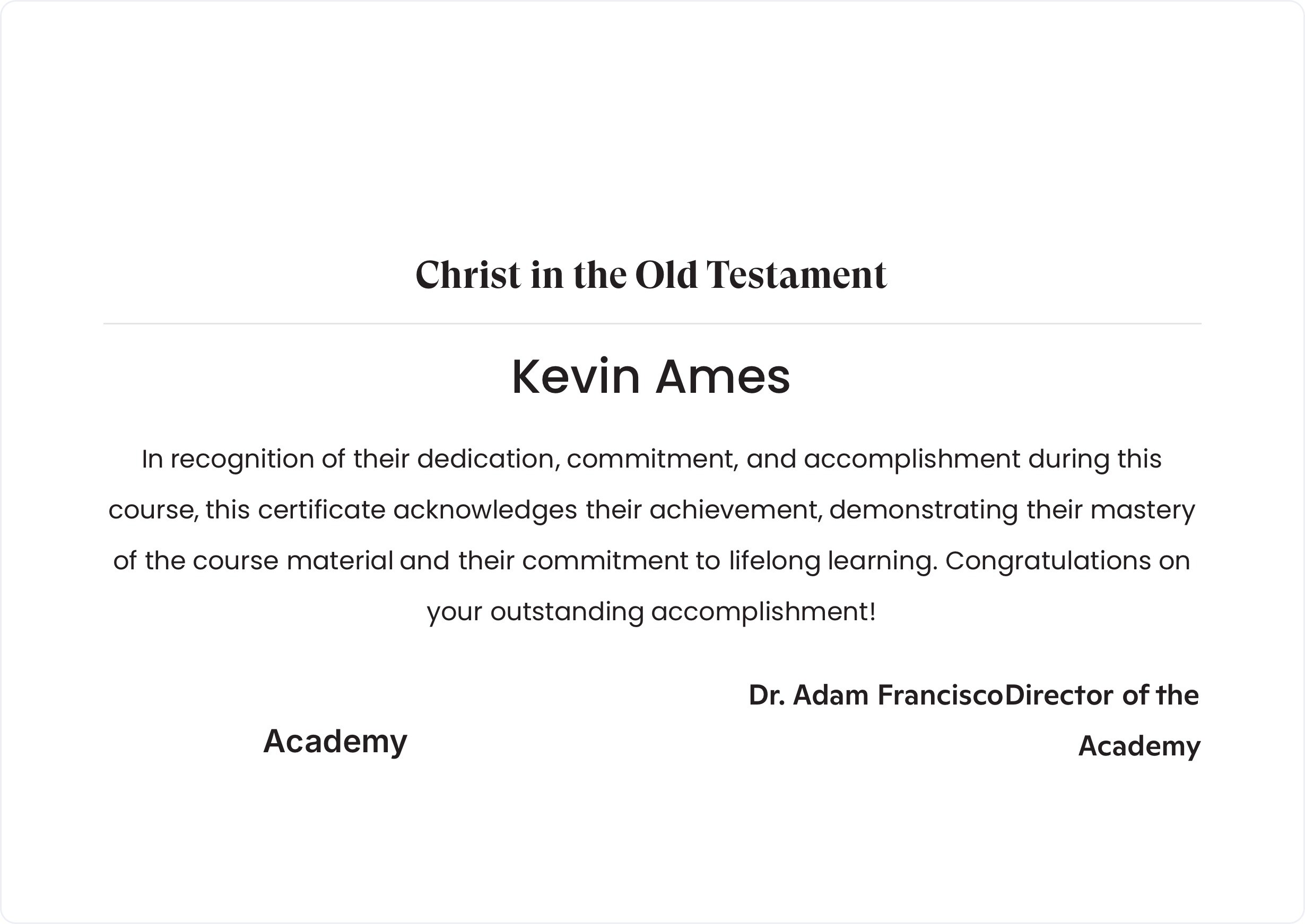 Christ in the Old Testament