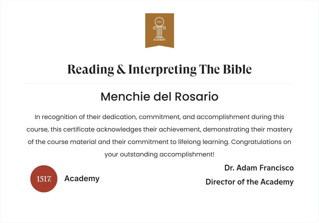 Reading & Interpreting The Bible
