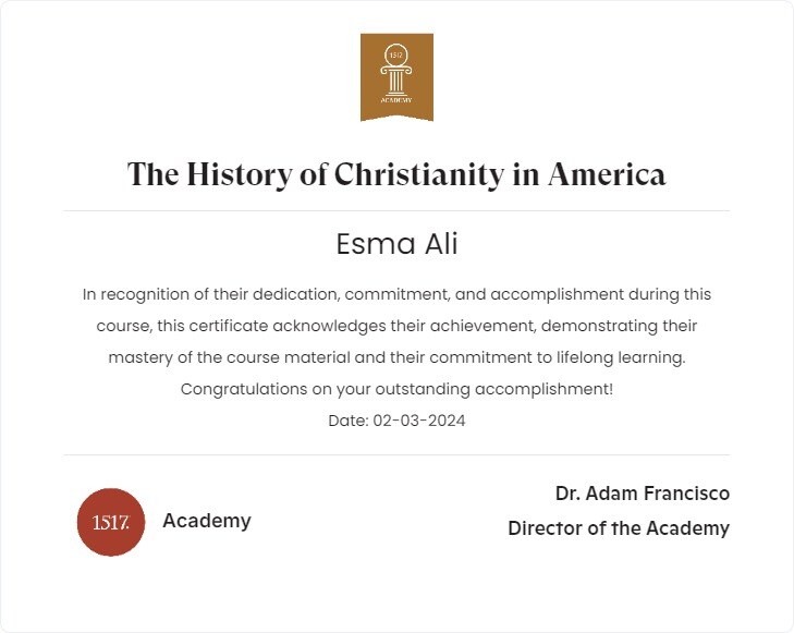 The History of Christianity in America57