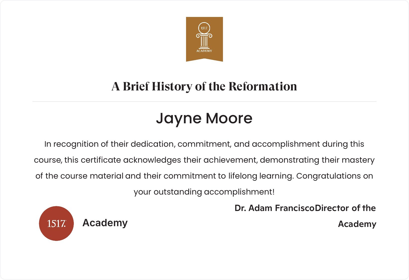 A Brief History of the Reformation