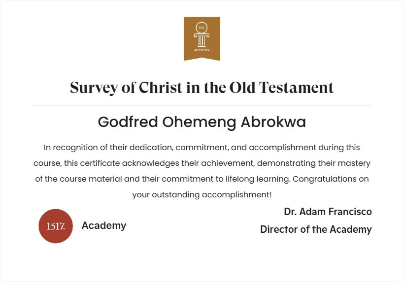 Survey of Christ in the Old Testament