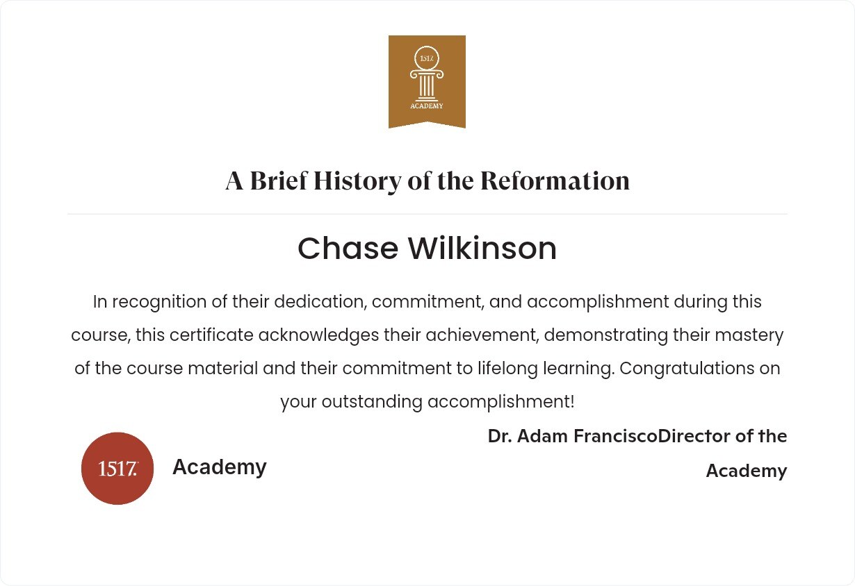 A Brief History of the Reformation