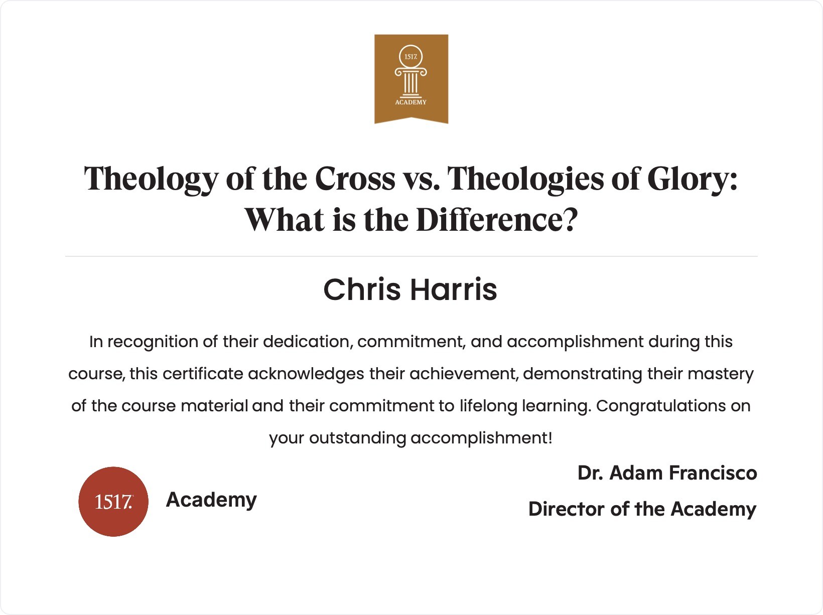 Theology of the Cross vs. Theologies of Glory...What is the Difference?