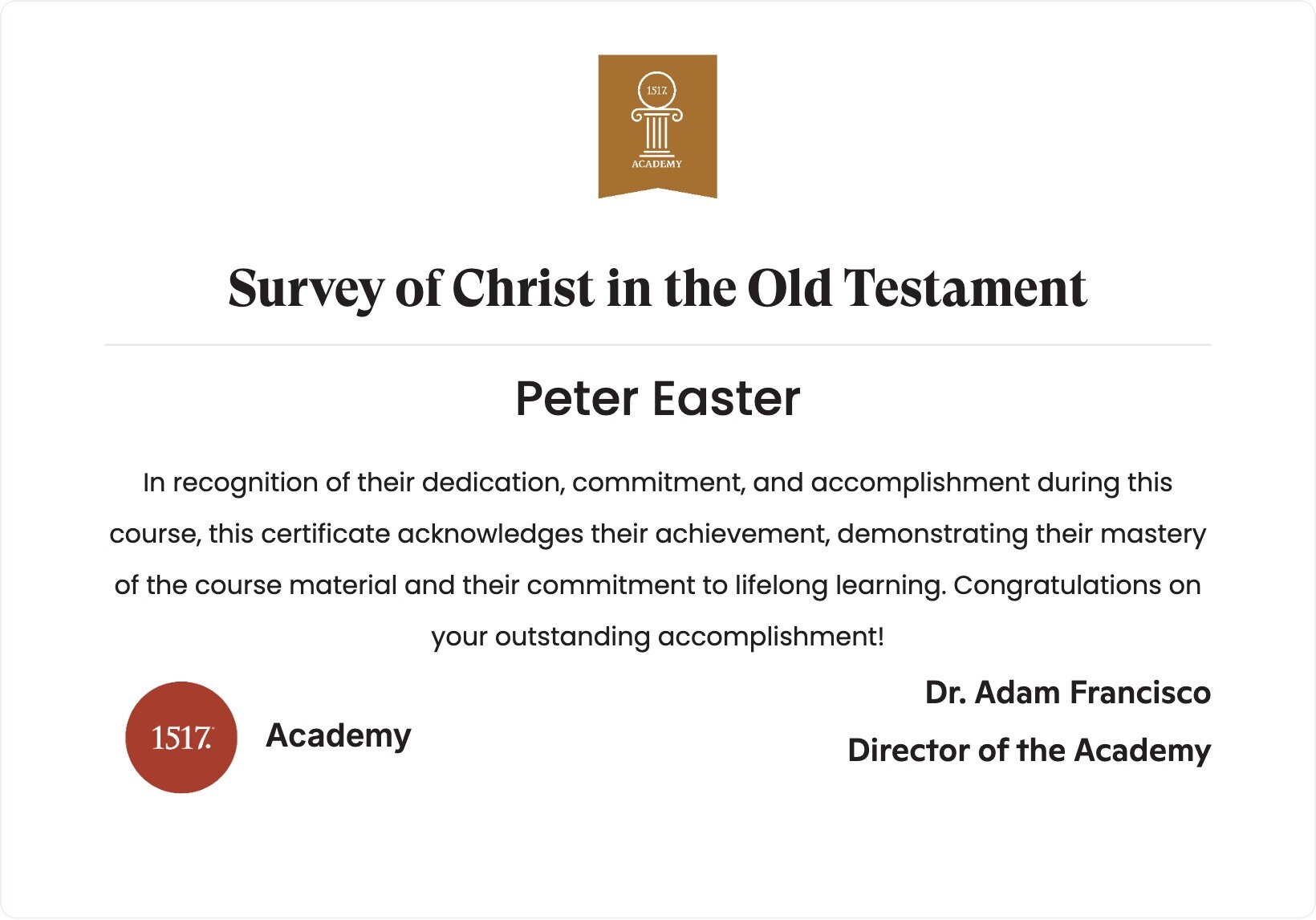 Survey of Christ in the Old Testament