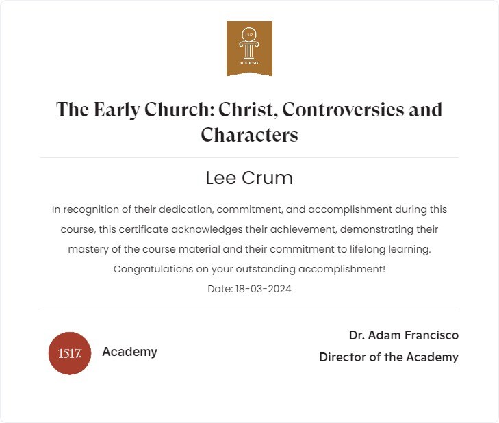 The Early Church: Christ, Controversies and Characters95