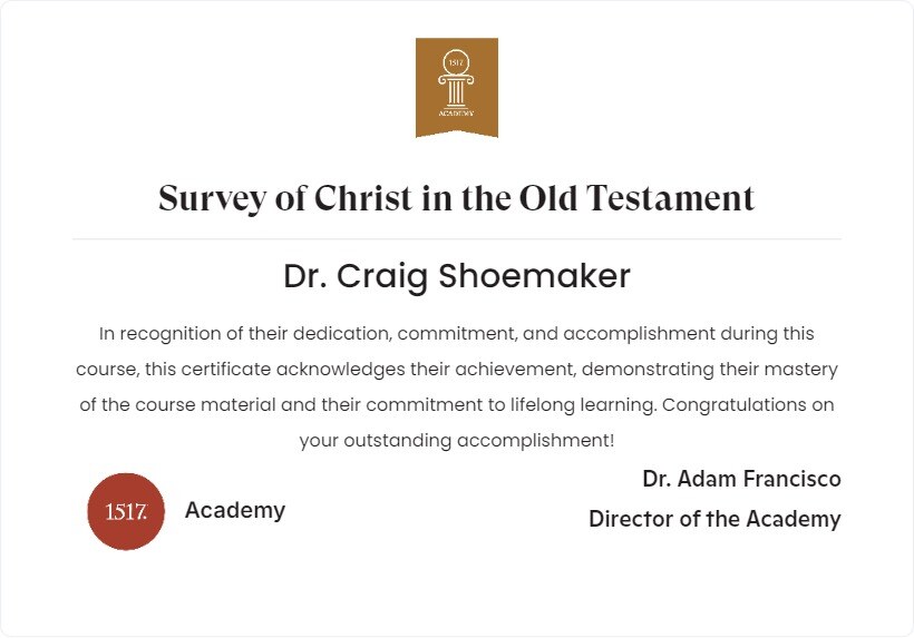 Survey of Christ in the Old Testament