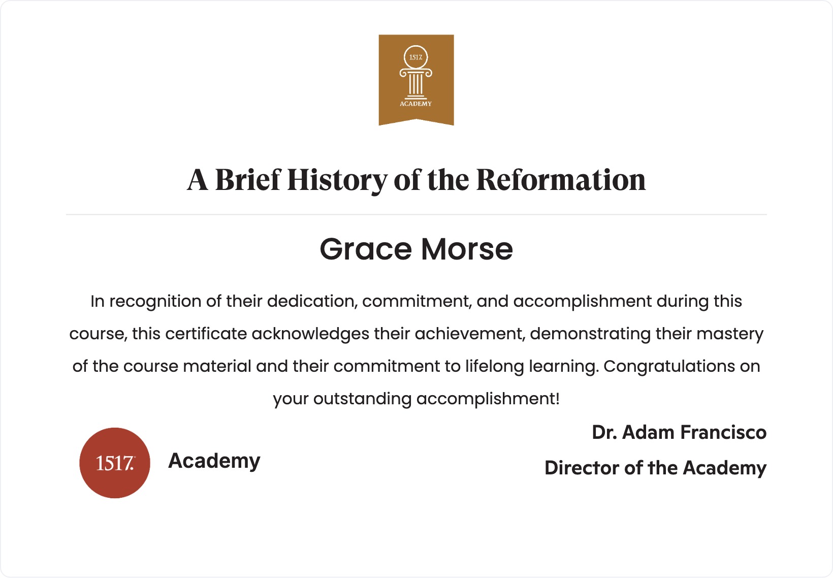 A Brief History of the Reformation