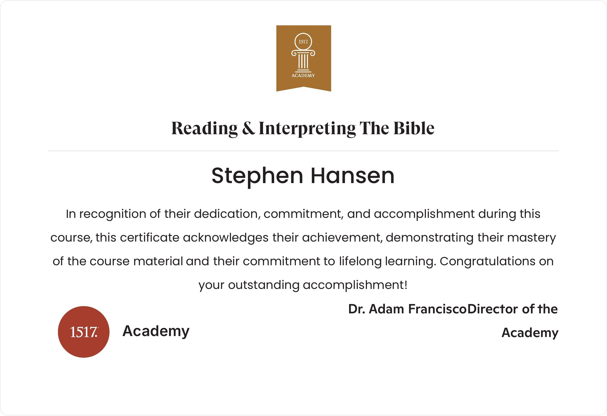 Reading & Interpreting The Bible